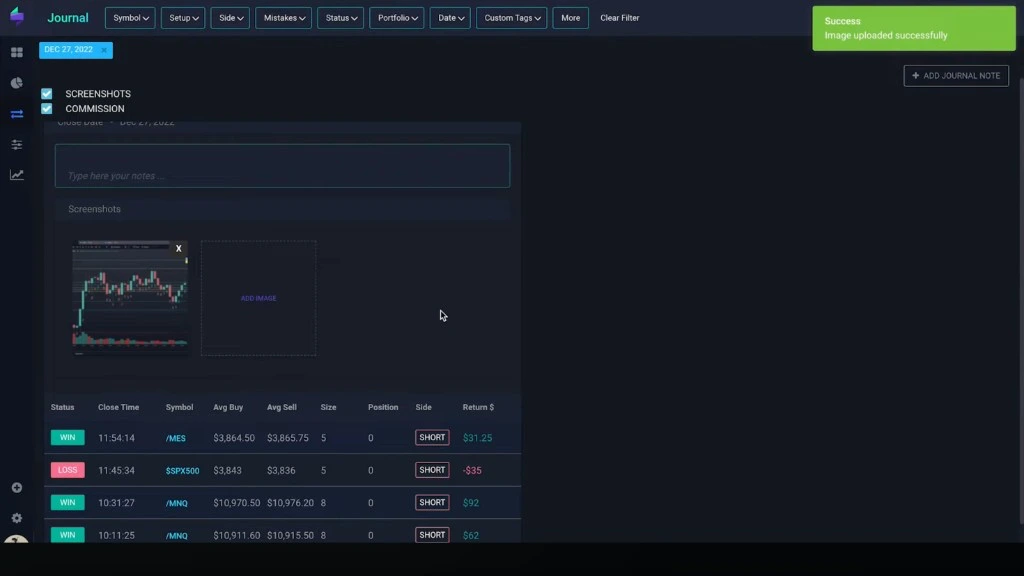 TraderSync trade journaling workspace compared with Tradespad