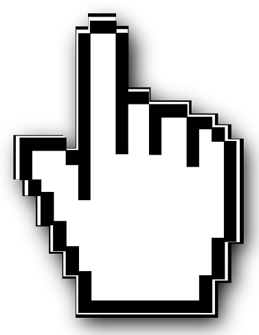 Cursor de mano apuntando a los controles de replay