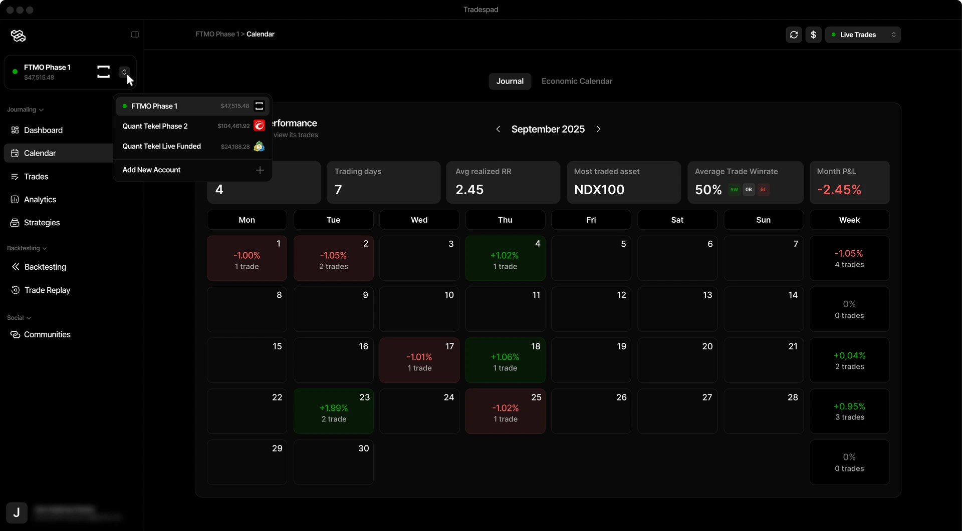 Tradespad app